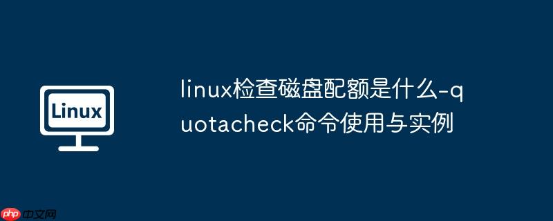 linux检查磁盘配额是什么-quotacheck命令使用与实例