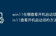 win11在哪查看开机启动项?win11查看开机启动项的方法