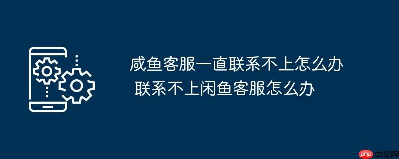 咸鱼客服一直联系不上怎么办	联系不上闲鱼客服怎么办