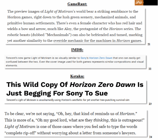 IGN报道：索尼起诉腾讯新游 大量雷同高度相似！