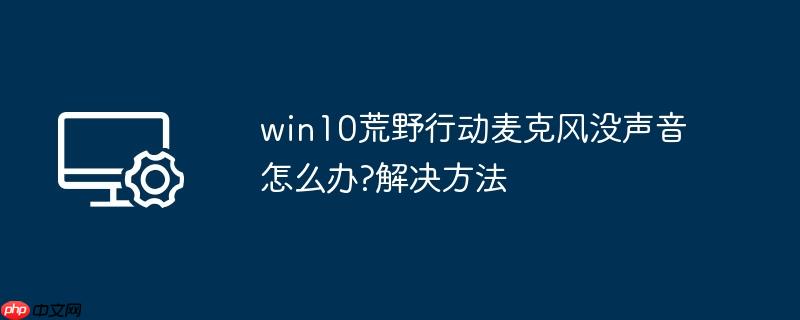 win10荒野行动麦克风没声音怎么办?win10荒野行动麦克风没声音解决方法