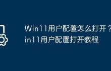 Win11用户配置怎么打开?Win11用户配置打开教程