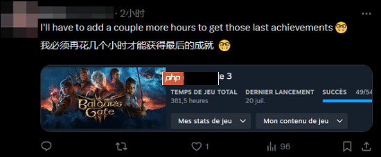 发行总监透露《博德之门3》游玩时长中位数：高达62小时55分！