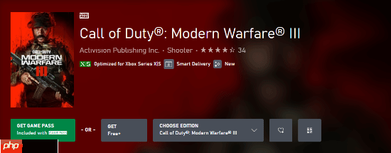 空欢喜一场:Xbox商店可免费领《COD》 但无法游玩