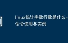 linux统计字数行数是什么-wc命令使用与实例