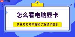 怎么看电脑显卡 多种方式助你轻松了解显卡信息