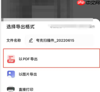 夸克扫描王怎么导出文件 夸克扫描王导出文件教程