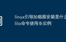 linux引导加载器安装是什么-lilo命令使用与实例