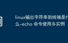 linux输出字符串到终端是什么-echo 命令使用与实例