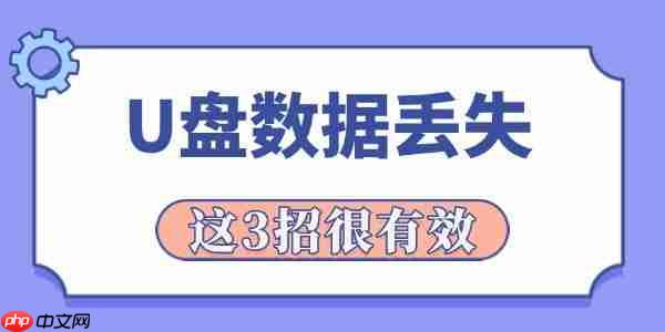 u盘数据丢失怎么恢复 这3招很有效!