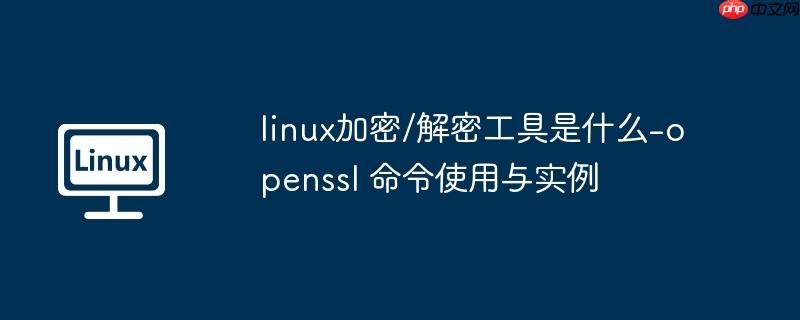 linux加密/解密工具是什么-openssl 命令使用与实例