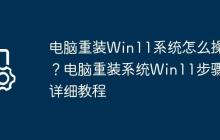 电脑重装Win11系统怎么操作?电脑重装系统Win11步骤和详细教程
