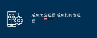 咸鱼怎么私信 咸鱼如何发私信