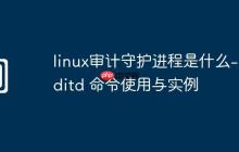 linux审计守护进程是什么-auditd 命令使用与实例