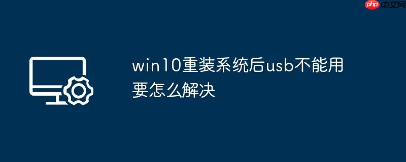 win10重装系统后usb不能用要怎么解决