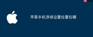 苹果手机浮球设置位置在哪