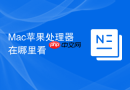 Mac苹果处理器在哪里看