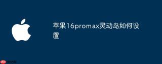 苹果16promax灵动岛如何设置