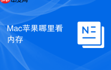 Mac苹果哪里看内存