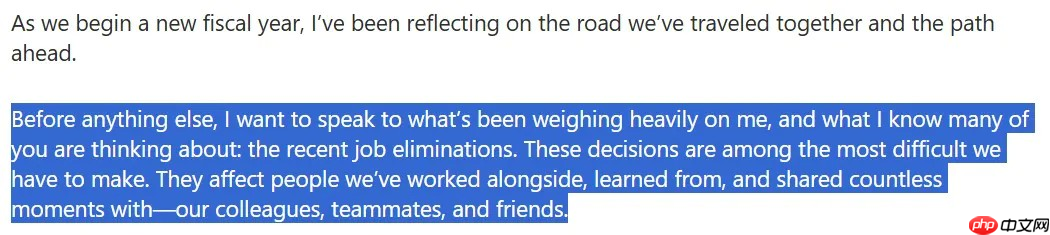微软年内裁员1.5万人引争议 CEO坦言十分内疚!