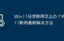 Win11经常断网怎么办?Win11断网最新解决方法