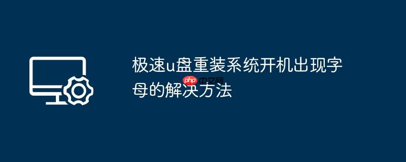 极速u盘重装系统开机出现字母的解决方法