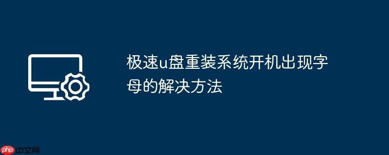 极速u盘重装系统开机出现字母的解决方法