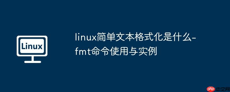 linux简单文本格式化是什么-fmt命令使用与实例