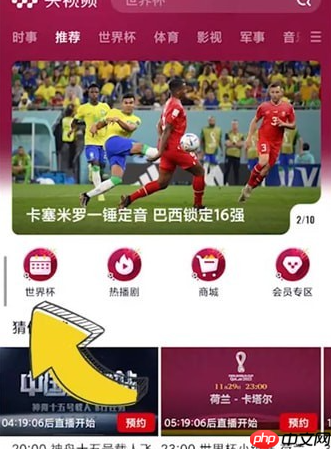 央视频怎么查看世界杯回放?央视频查看世界杯回放的方法
