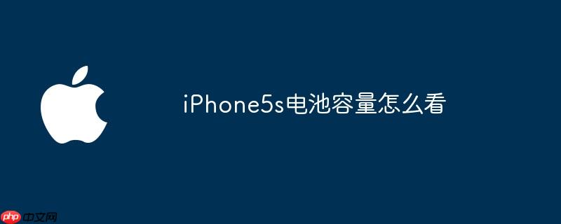 iphone5s电池容量怎么看