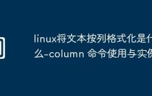 linux将文本按列格式化是什么-column 命令使用与实例