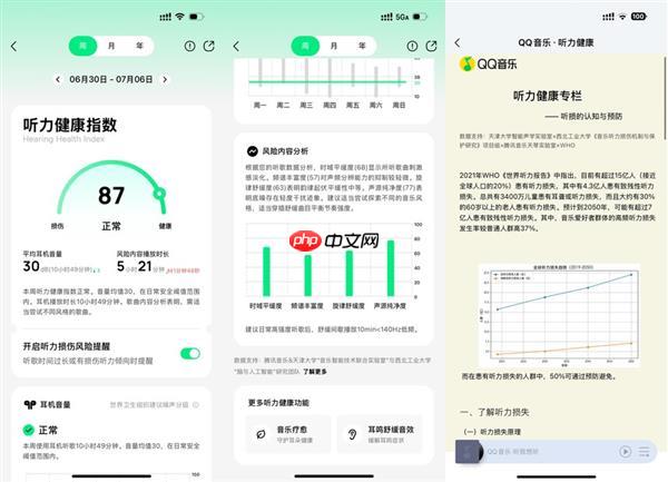 QQ音乐业内首创“听力健康指数”  开启科学用耳新体验