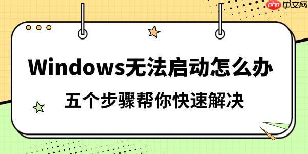 Windows无法启动怎么办 五个步骤帮你快速解决