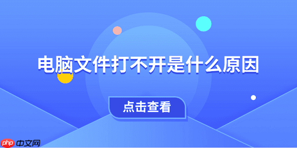 电脑文件打不开是什么原因 试试这5种方法