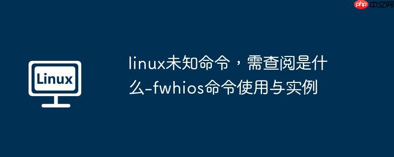 linux未知命令，需查阅是什么-fwhios命令使用与实例