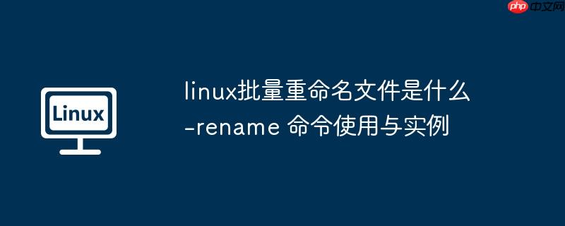 Linux怎么批量修改文件的修改时间 linux怎么批量修改文件名称