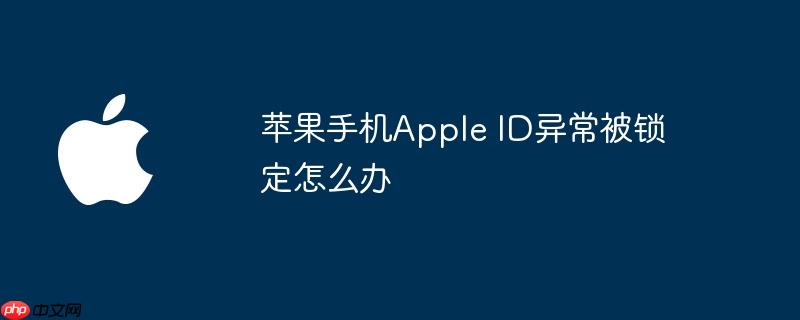 苹果手机apple id异常被锁定怎么办