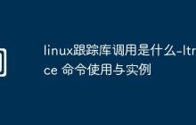 linux跟踪库调用是什么-ltrace 命令使用与实例