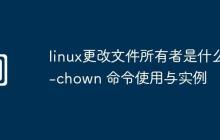 linux更改文件所有者是什么-chown 命令使用与实例