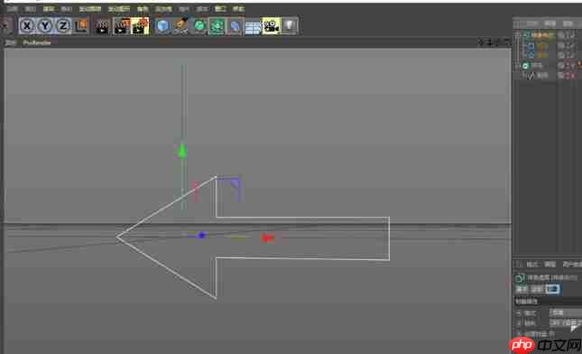 C4D如何创建三维立体箭头模型