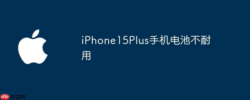 iPhone15Plus手机电池不耐用