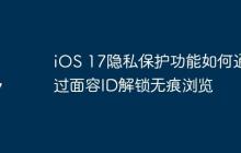iOS 17隐私保护功能如何通过面容ID解锁无痕浏览