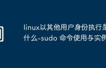 linux以其他用户身份执行是什么-sudo 命令使用与实例