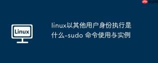 linux以其他用户身份执行是什么-sudo 命令使用与实例