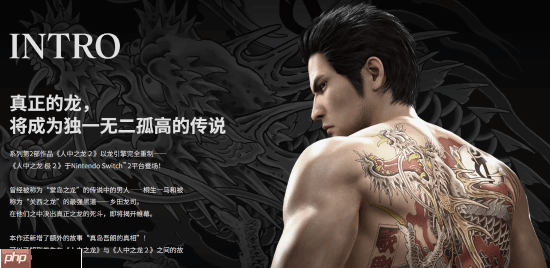 《如龙：极/极2》官网上线！新增简中 Switch版可付费升级