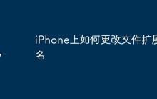 iPhone上如何更改文件扩展名