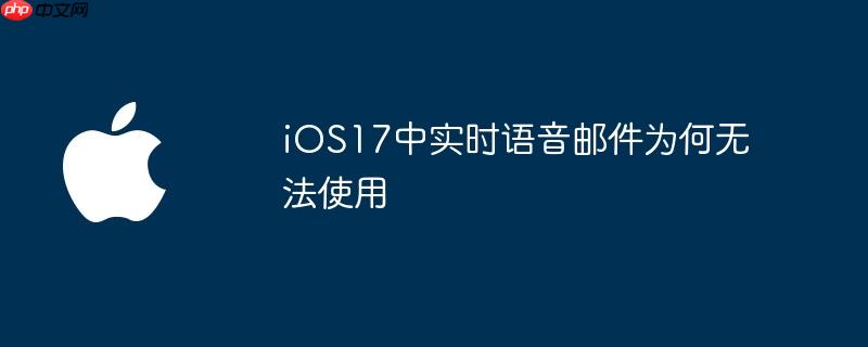 iOS17中实时语音邮件为何无法使用