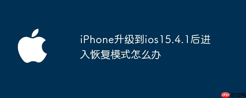 iPhone升级到ios15.4.1后进入恢复模式怎么办