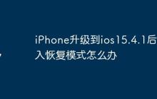 iPhone升级到ios15.4.1后进入恢复模式怎么办