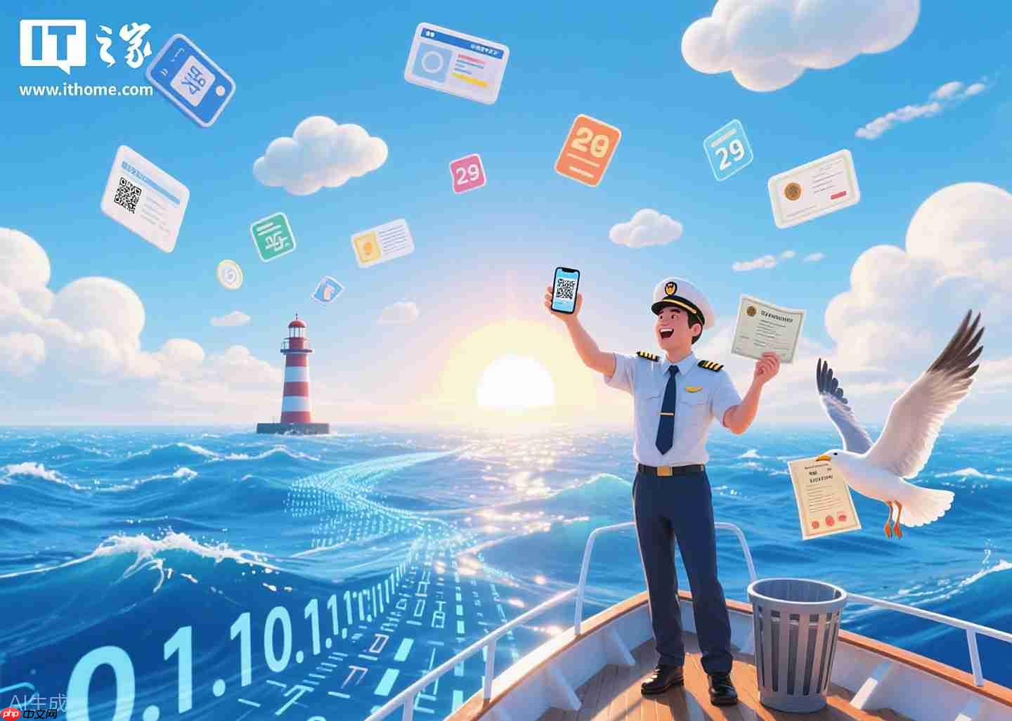 我国全面应用船员类电子证照,12 月底前为过渡期